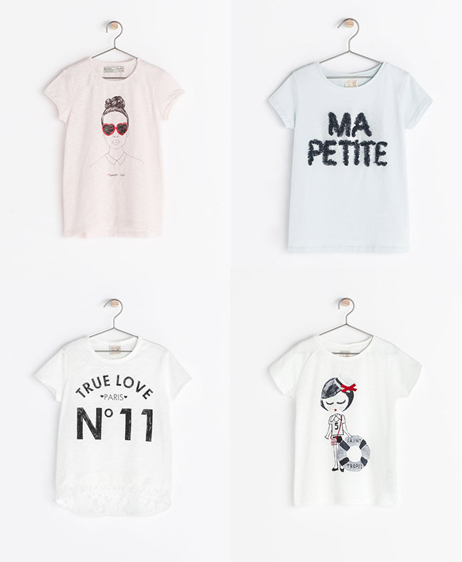 Camisetas para niñas discount zara